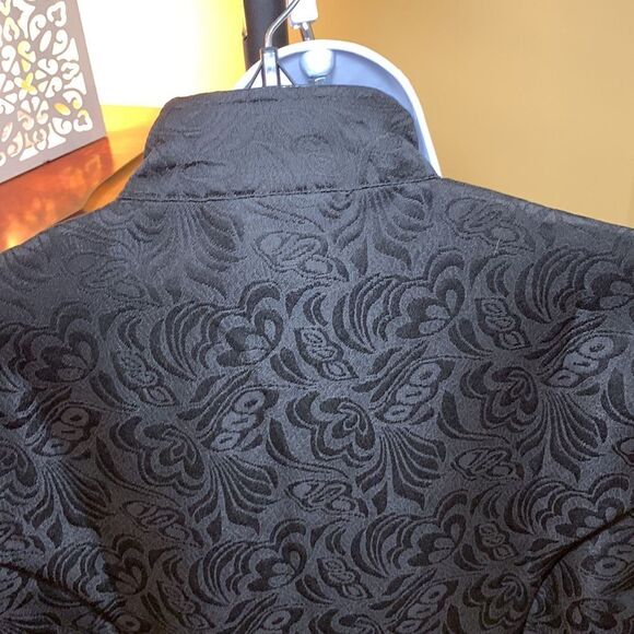 H&ZY Black lightweight dress jacket open front with inoperable button detail - Picture 7 of 11